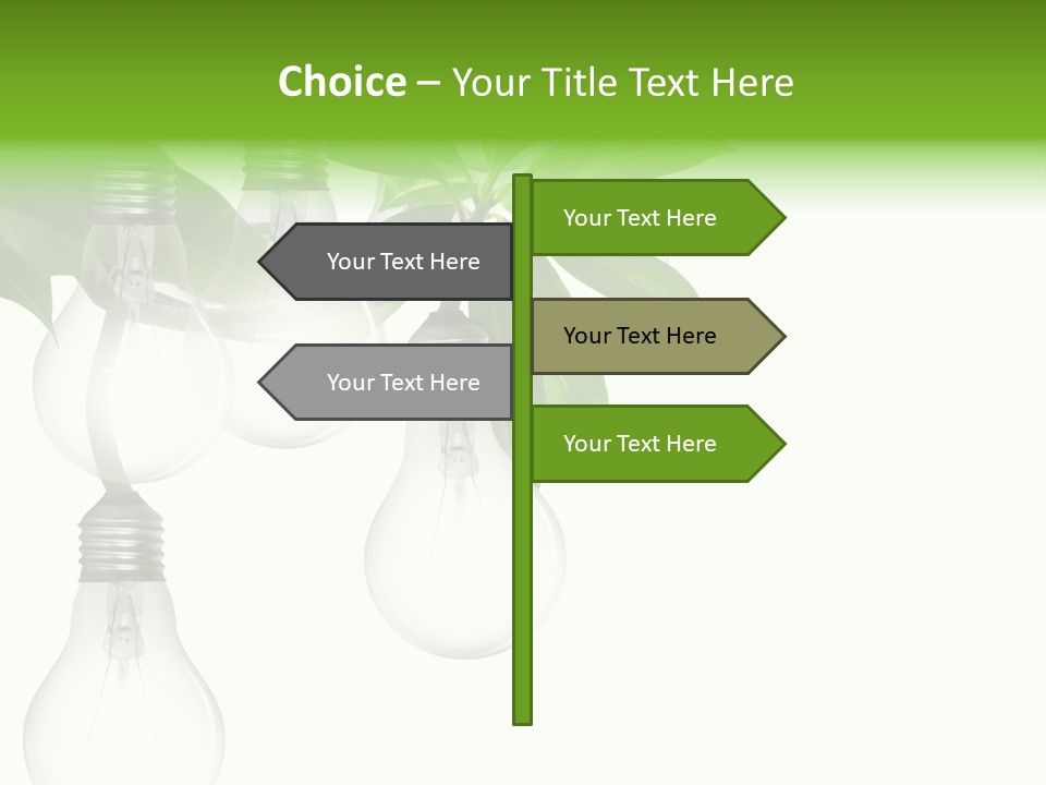 A Bunch Of Light Bulbs Hanging From A Tree PowerPoint Template