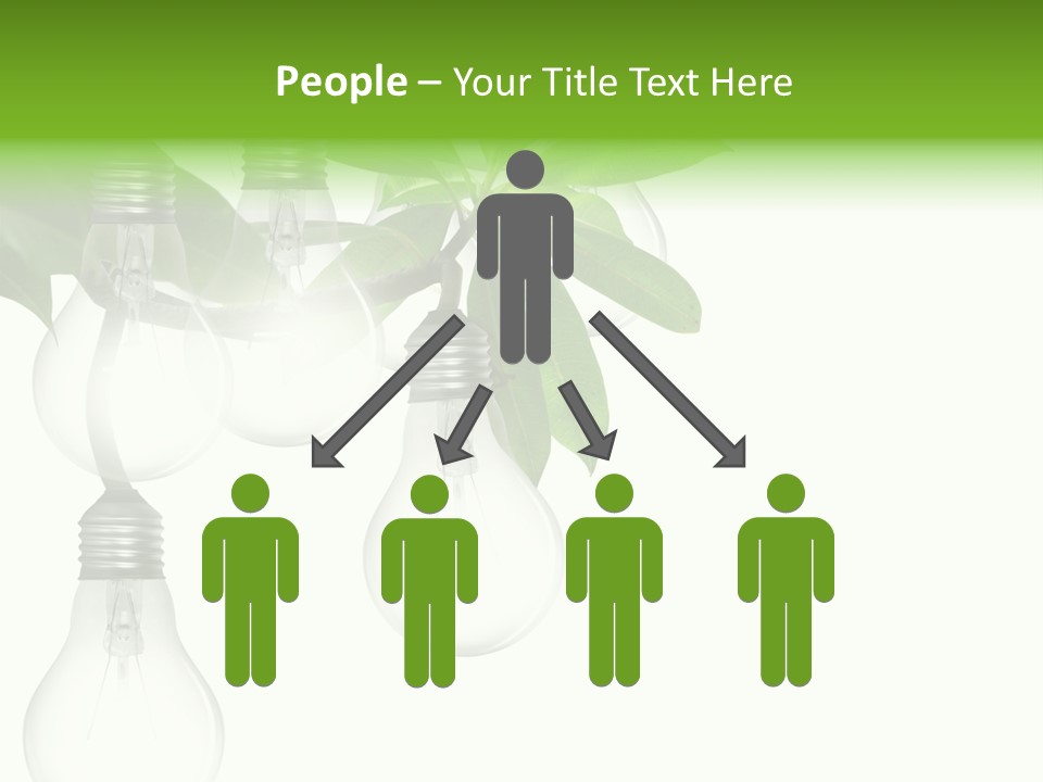 A Bunch Of Light Bulbs Hanging From A Tree PowerPoint Template