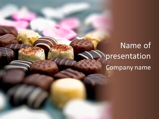 Celebration Caramel Confection PowerPoint Template