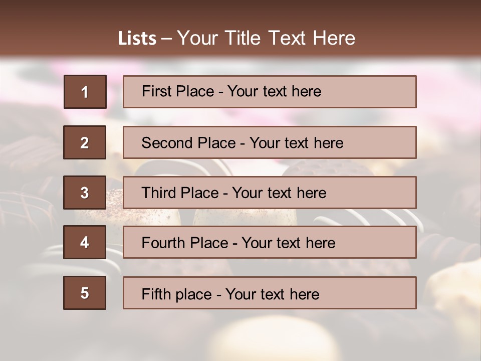 Celebration Caramel Confection PowerPoint Template