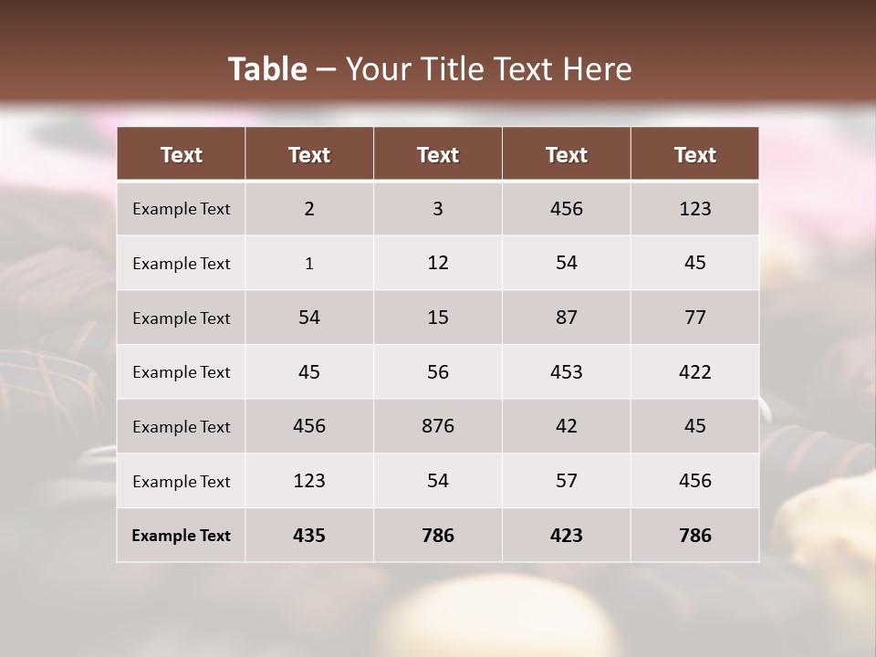 Celebration Caramel Confection PowerPoint Template