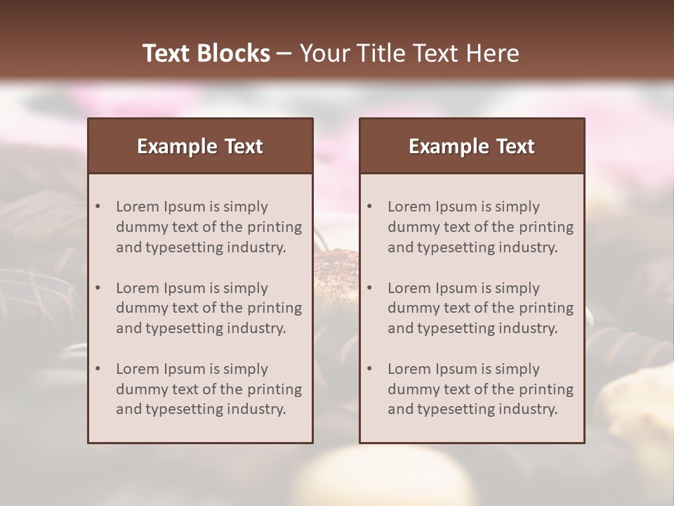 Celebration Caramel Confection PowerPoint Template