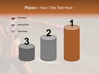 A Woman In A Sports Bra Top And Pink Gloves PowerPoint Template