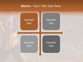 A Woman In A Sports Bra Top And Pink Gloves PowerPoint Template