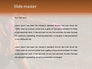 A Woman In A Sports Bra Top And Pink Gloves PowerPoint Template