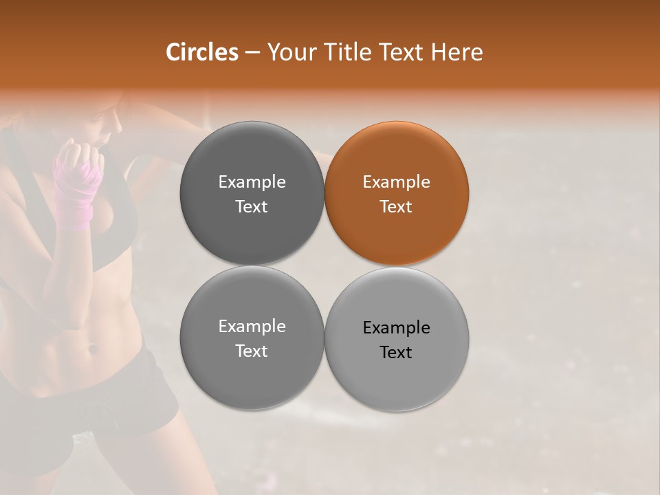 A Woman In A Sports Bra Top And Pink Gloves PowerPoint Template