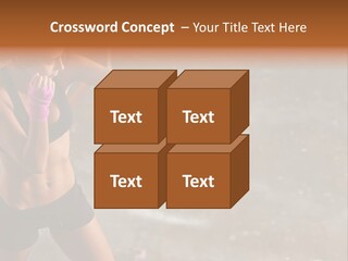 A Woman In A Sports Bra Top And Pink Gloves PowerPoint Template