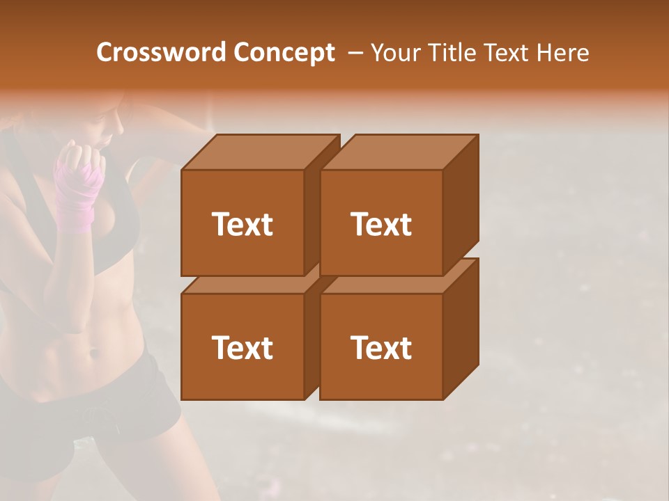 A Woman In A Sports Bra Top And Pink Gloves PowerPoint Template