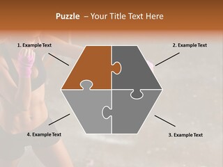 A Woman In A Sports Bra Top And Pink Gloves PowerPoint Template