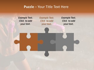 A Woman In A Sports Bra Top And Pink Gloves PowerPoint Template