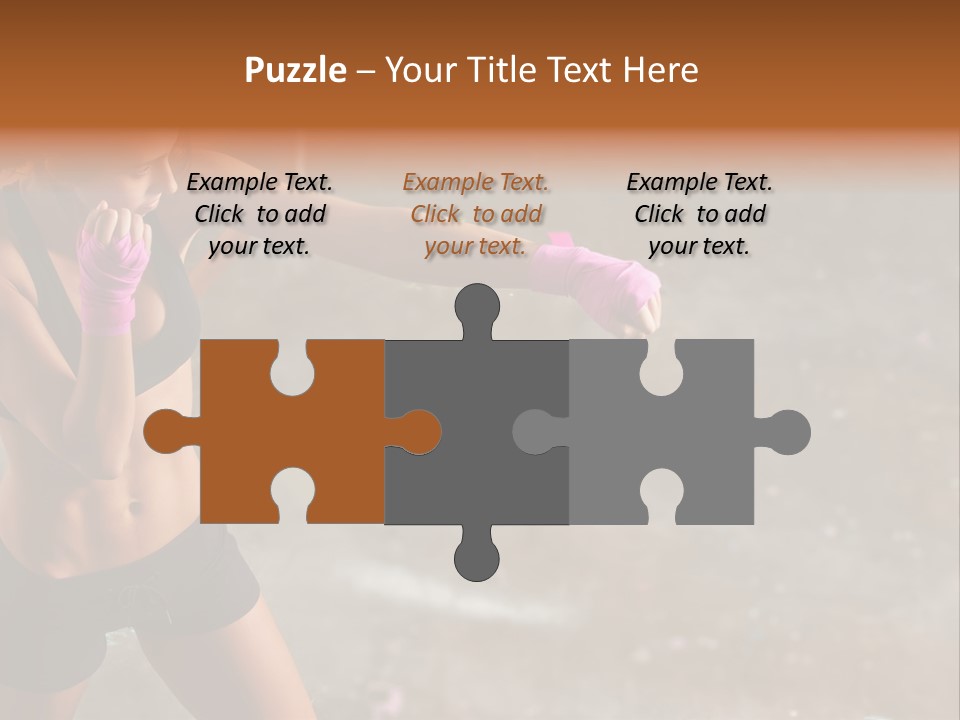 A Woman In A Sports Bra Top And Pink Gloves PowerPoint Template