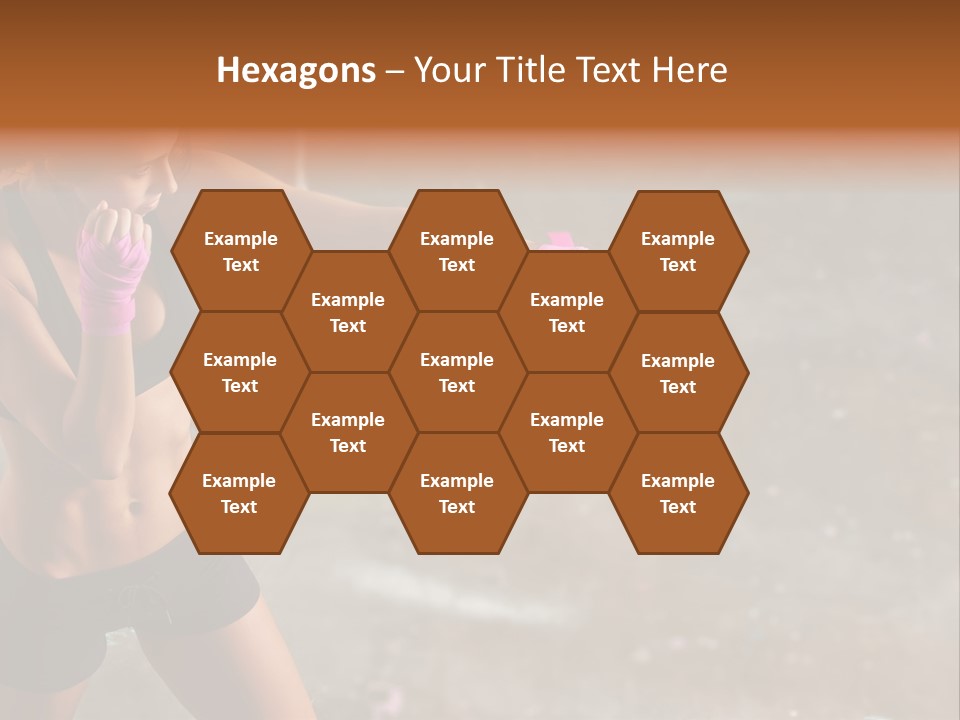 A Woman In A Sports Bra Top And Pink Gloves PowerPoint Template