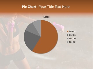A Woman In A Sports Bra Top And Pink Gloves PowerPoint Template