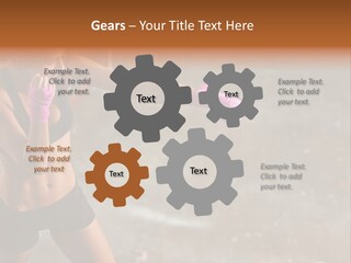 A Woman In A Sports Bra Top And Pink Gloves PowerPoint Template