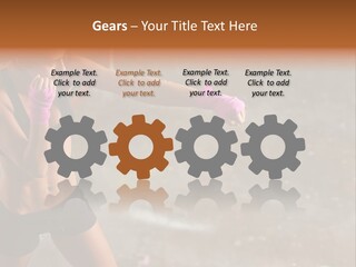 A Woman In A Sports Bra Top And Pink Gloves PowerPoint Template