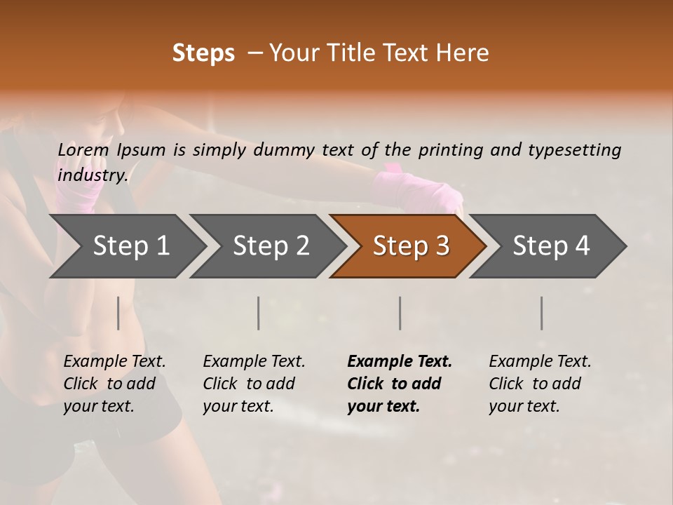 A Woman In A Sports Bra Top And Pink Gloves PowerPoint Template