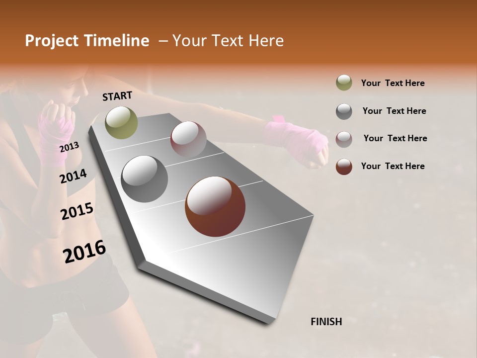 A Woman In A Sports Bra Top And Pink Gloves PowerPoint Template