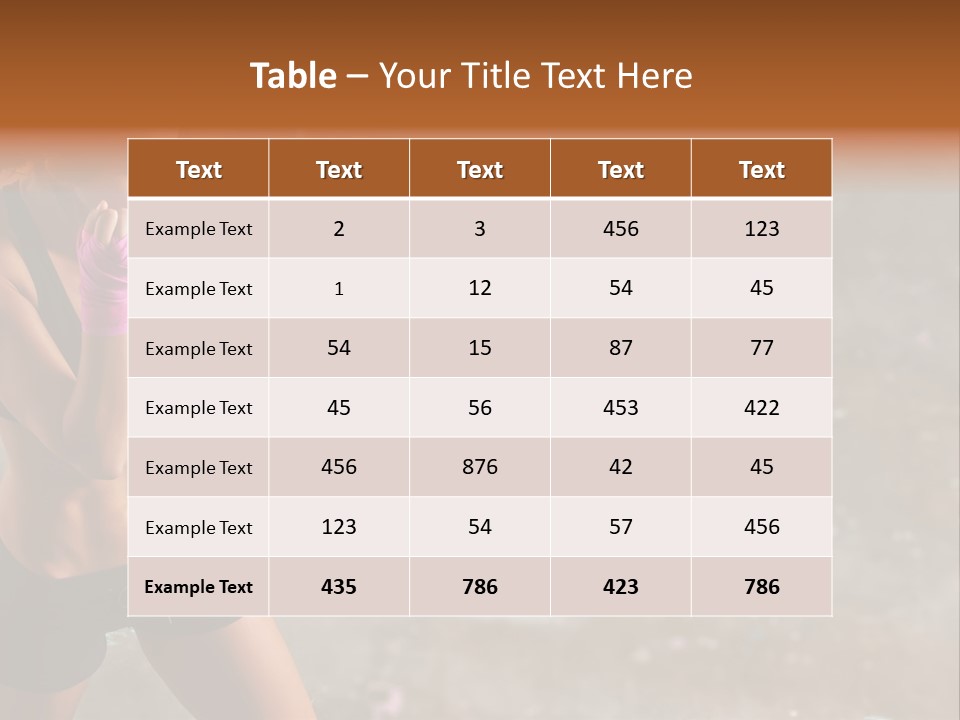 A Woman In A Sports Bra Top And Pink Gloves PowerPoint Template