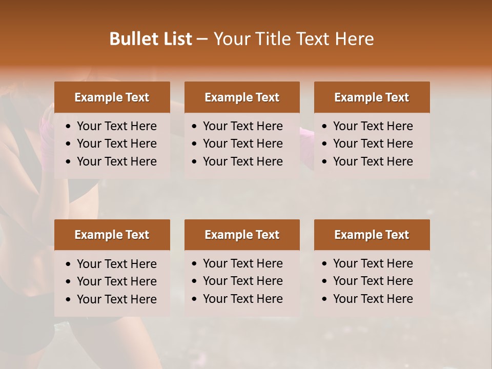 A Woman In A Sports Bra Top And Pink Gloves PowerPoint Template