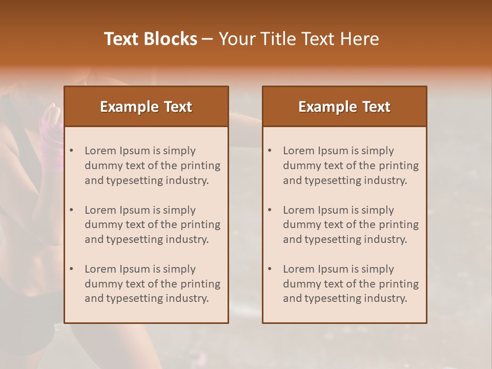 A Woman In A Sports Bra Top And Pink Gloves PowerPoint Template