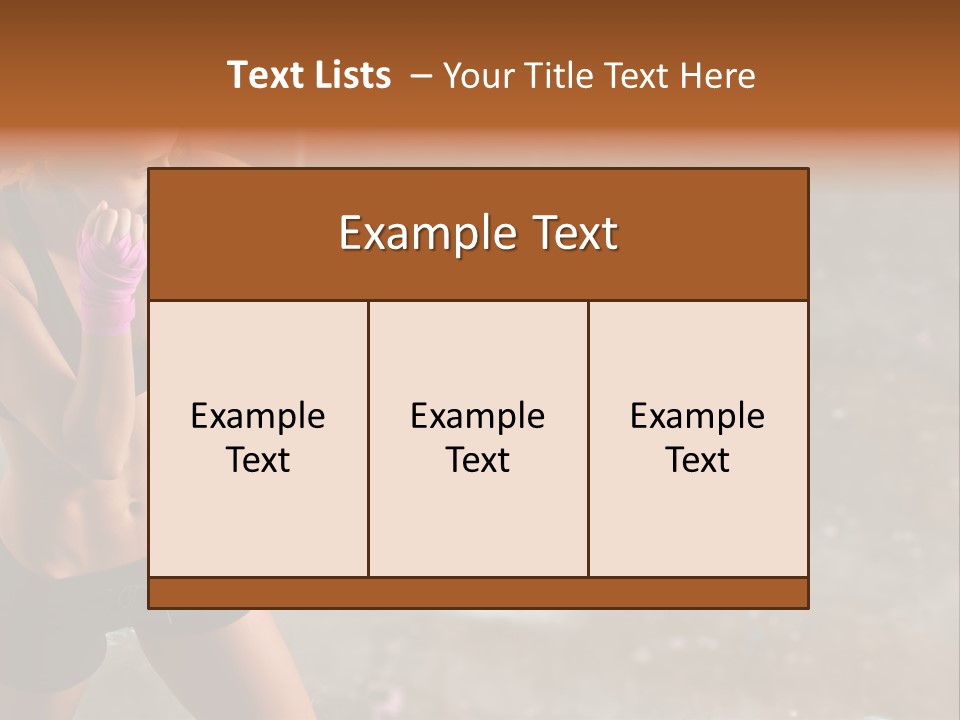 A Woman In A Sports Bra Top And Pink Gloves PowerPoint Template