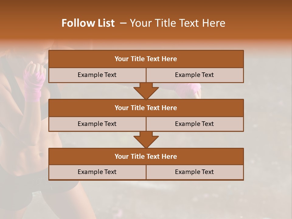 A Woman In A Sports Bra Top And Pink Gloves PowerPoint Template