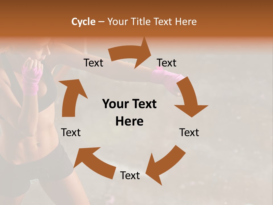 A Woman In A Sports Bra Top And Pink Gloves PowerPoint Template