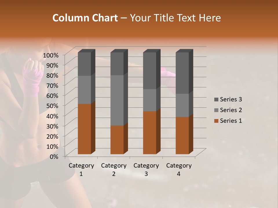 A Woman In A Sports Bra Top And Pink Gloves PowerPoint Template