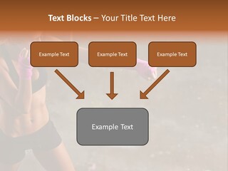 A Woman In A Sports Bra Top And Pink Gloves PowerPoint Template