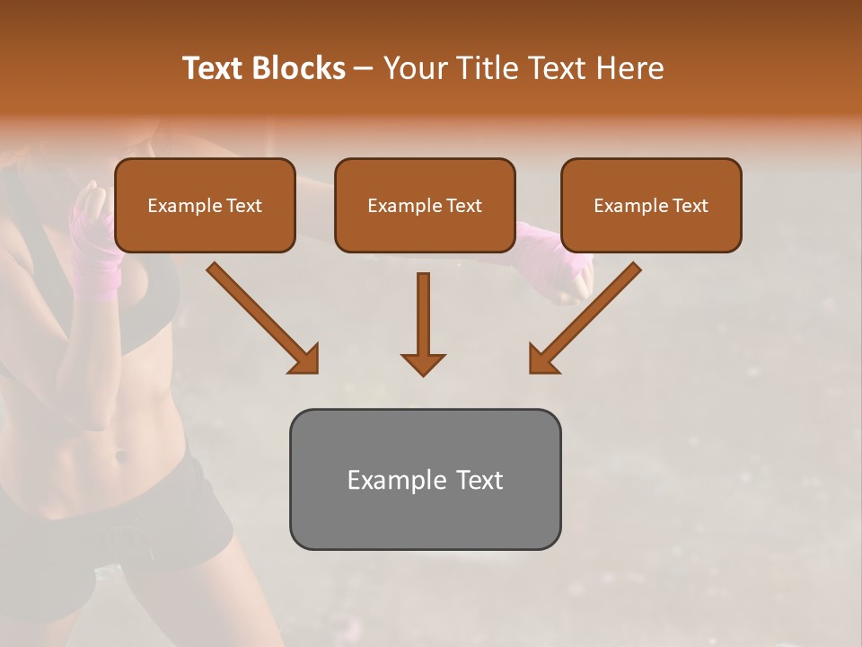 A Woman In A Sports Bra Top And Pink Gloves PowerPoint Template