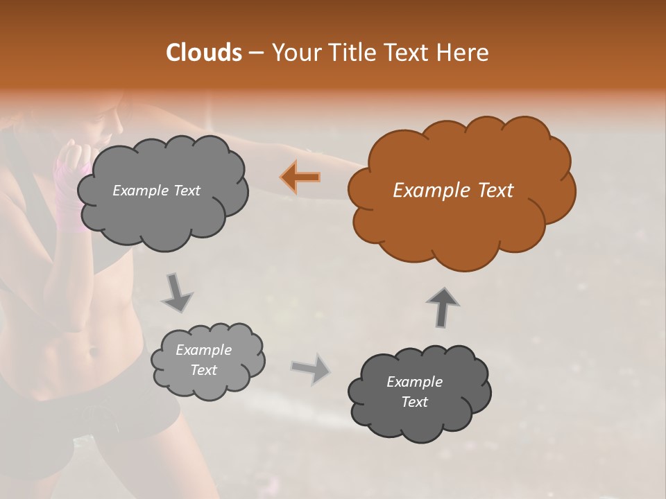 A Woman In A Sports Bra Top And Pink Gloves PowerPoint Template