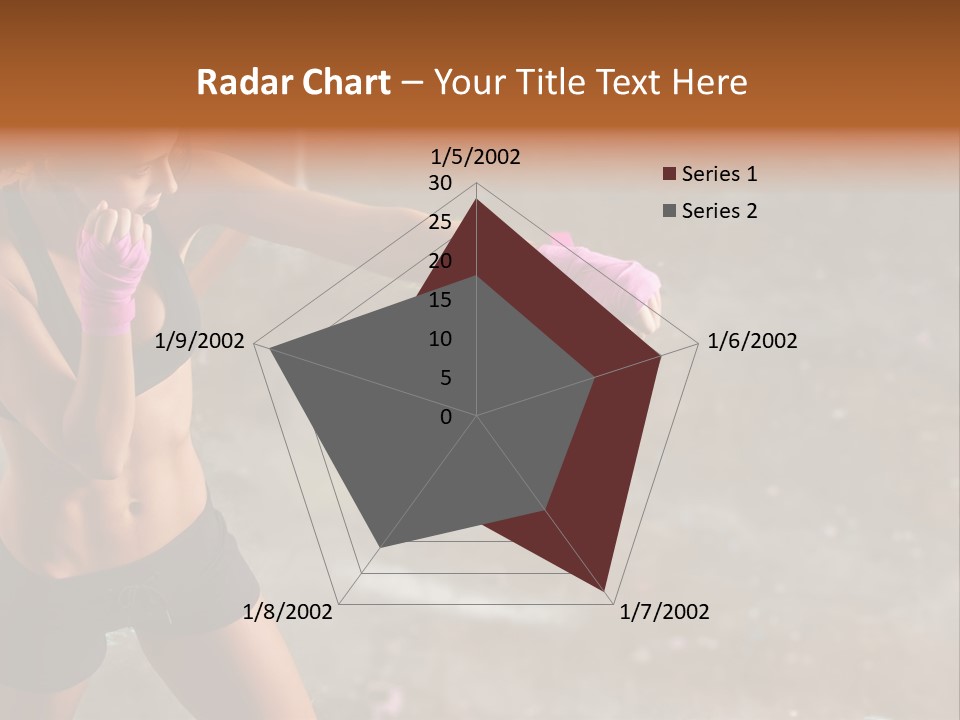 A Woman In A Sports Bra Top And Pink Gloves PowerPoint Template