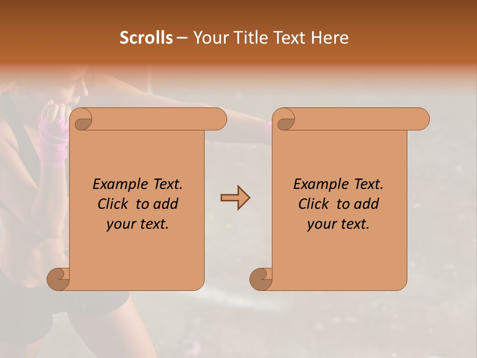 A Woman In A Sports Bra Top And Pink Gloves PowerPoint Template