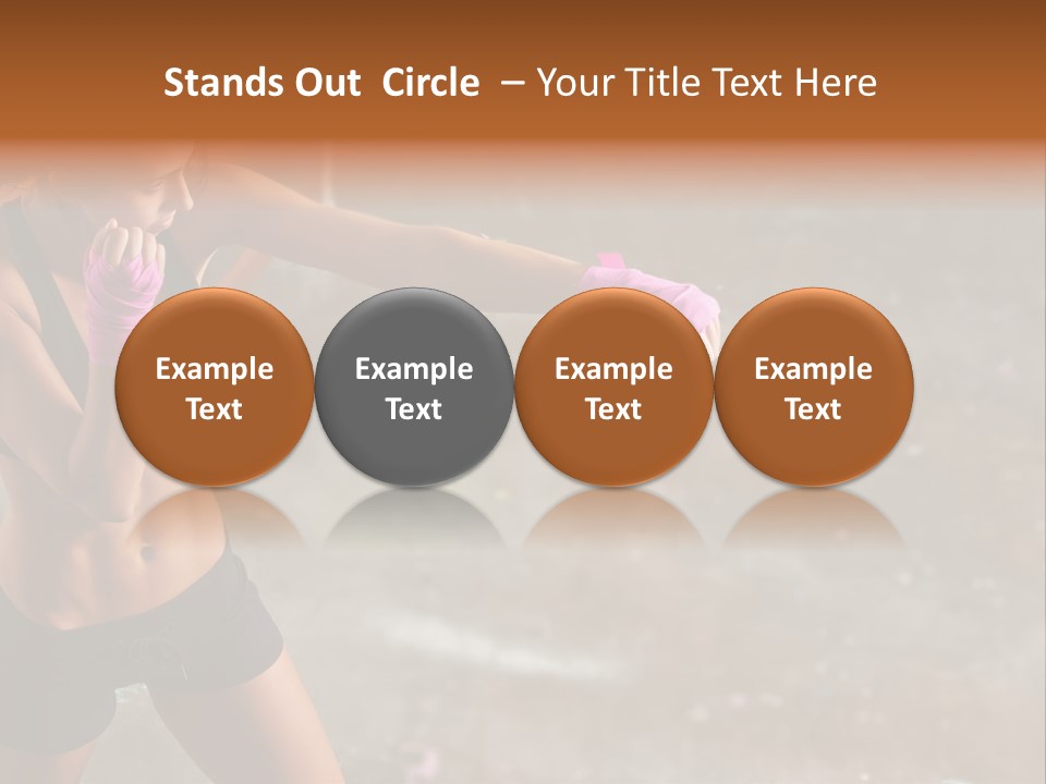A Woman In A Sports Bra Top And Pink Gloves PowerPoint Template