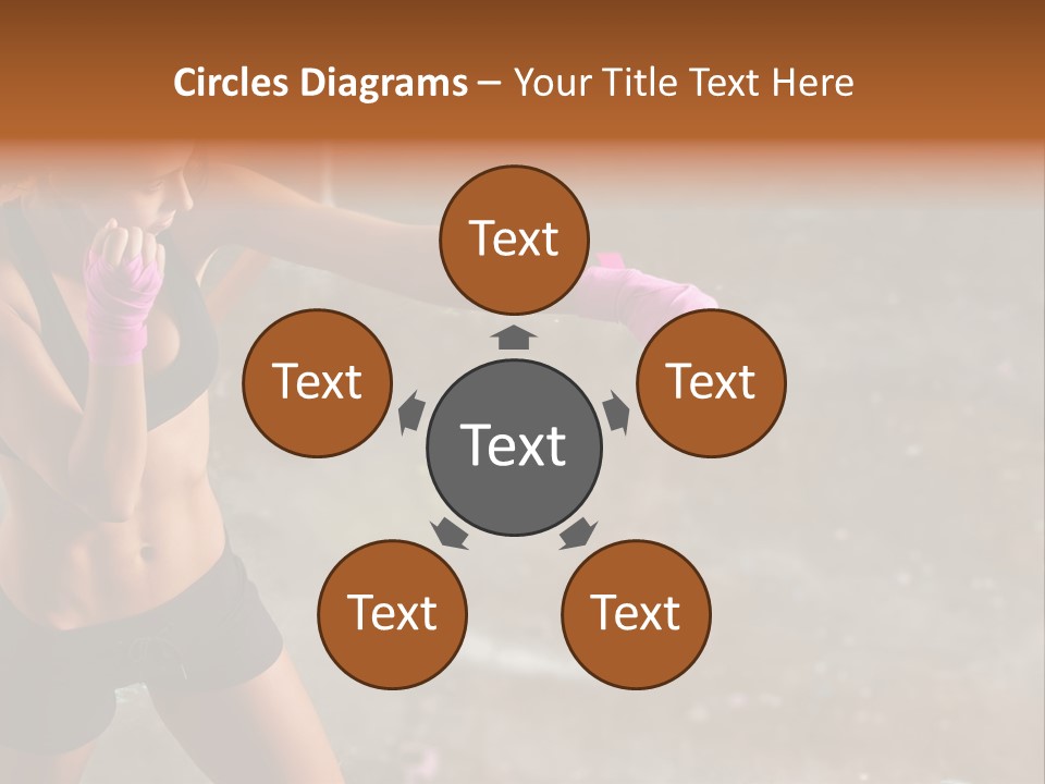 A Woman In A Sports Bra Top And Pink Gloves PowerPoint Template