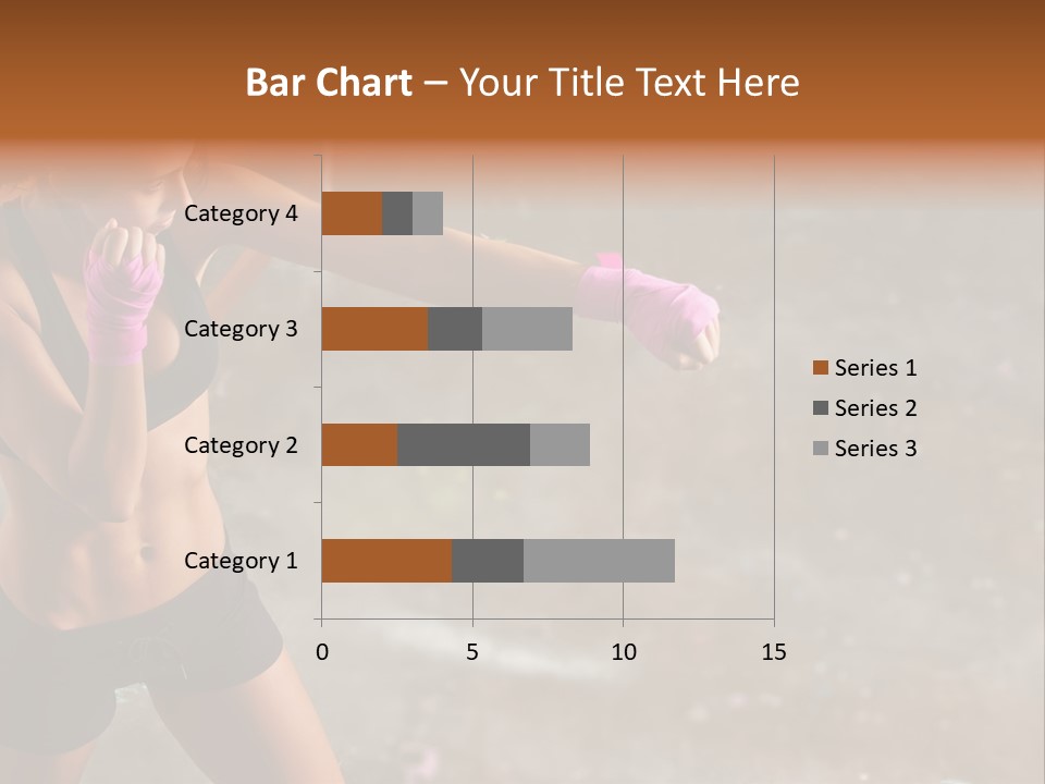 A Woman In A Sports Bra Top And Pink Gloves PowerPoint Template