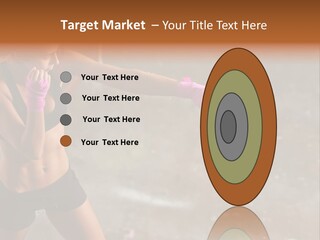 A Woman In A Sports Bra Top And Pink Gloves PowerPoint Template