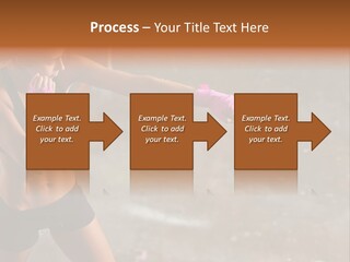 A Woman In A Sports Bra Top And Pink Gloves PowerPoint Template