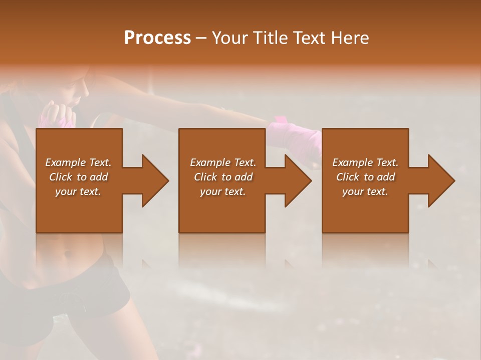 A Woman In A Sports Bra Top And Pink Gloves PowerPoint Template