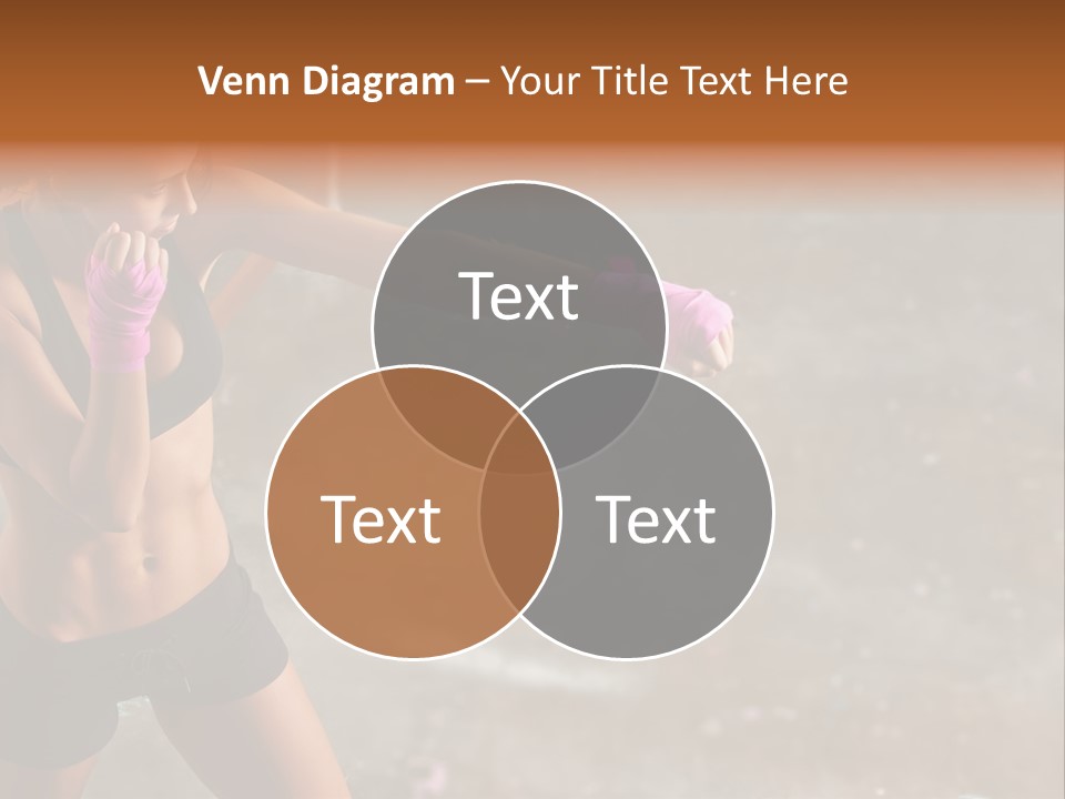 A Woman In A Sports Bra Top And Pink Gloves PowerPoint Template