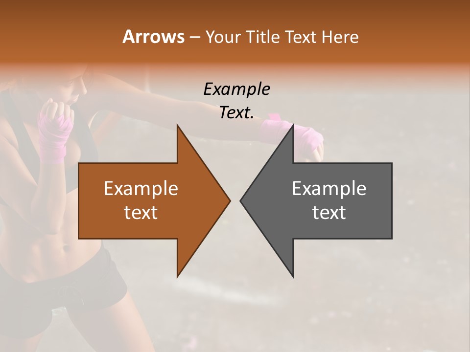 A Woman In A Sports Bra Top And Pink Gloves PowerPoint Template