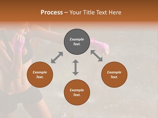 A Woman In A Sports Bra Top And Pink Gloves PowerPoint Template