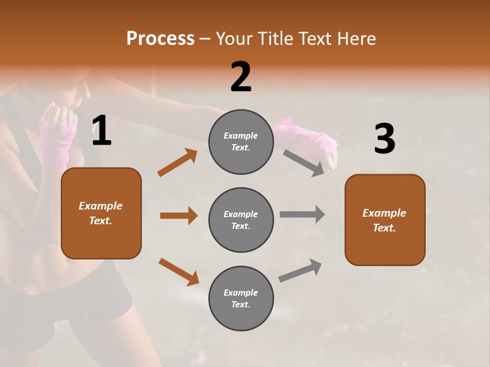 A Woman In A Sports Bra Top And Pink Gloves PowerPoint Template