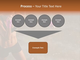 A Woman In A Sports Bra Top And Pink Gloves PowerPoint Template