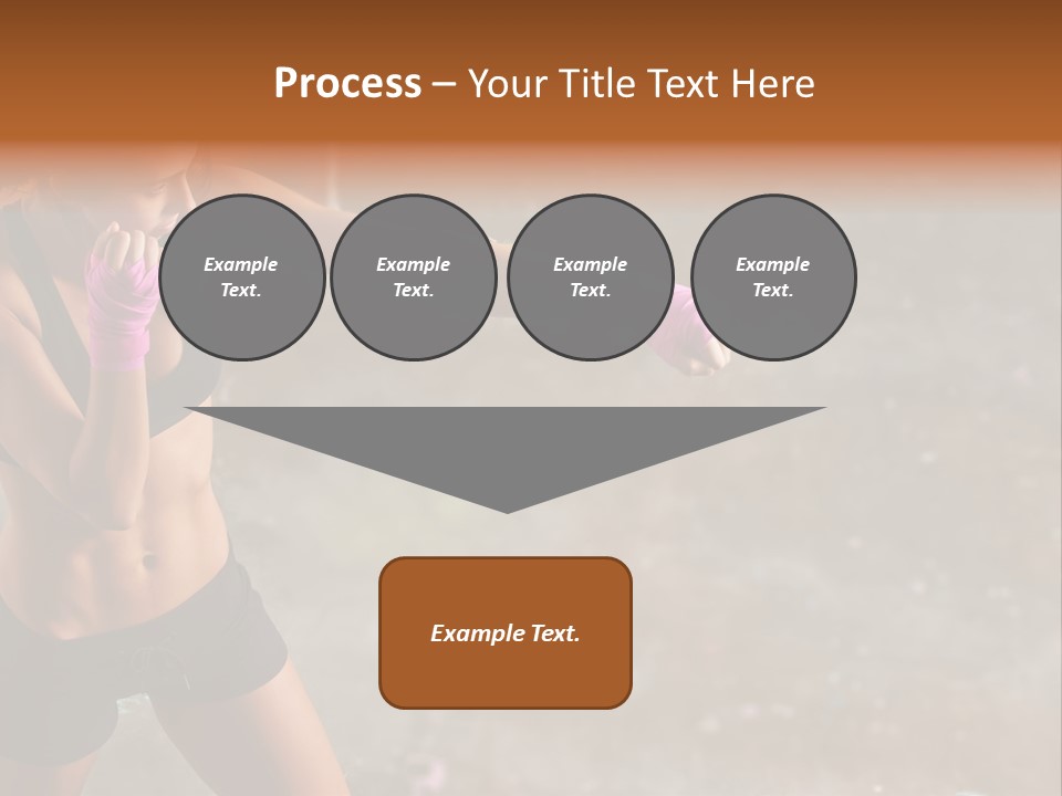 A Woman In A Sports Bra Top And Pink Gloves PowerPoint Template