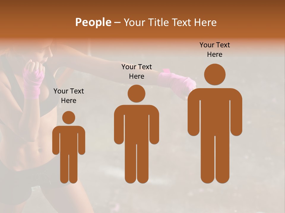 A Woman In A Sports Bra Top And Pink Gloves PowerPoint Template