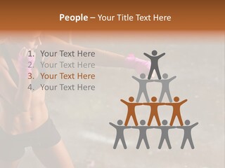 A Woman In A Sports Bra Top And Pink Gloves PowerPoint Template
