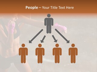 A Woman In A Sports Bra Top And Pink Gloves PowerPoint Template