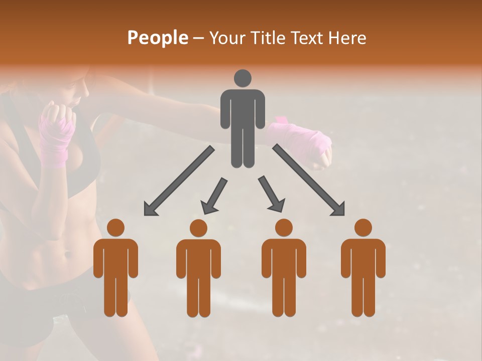 A Woman In A Sports Bra Top And Pink Gloves PowerPoint Template