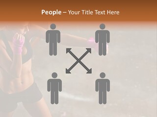 A Woman In A Sports Bra Top And Pink Gloves PowerPoint Template